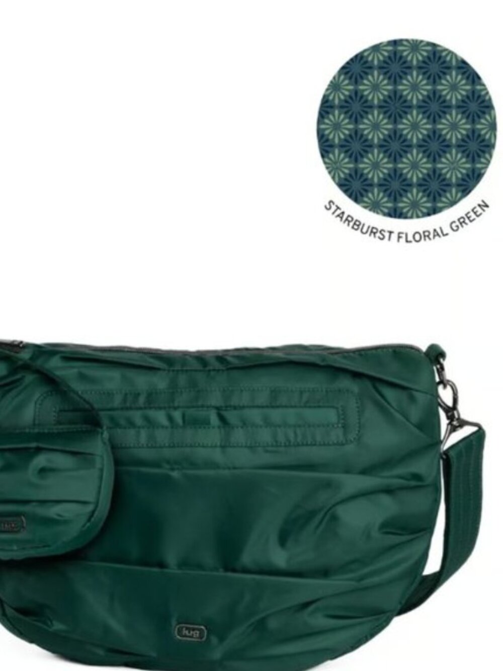 Brand New Lug Scuffle Pleated Crossbody Bag with Disco Pouch
